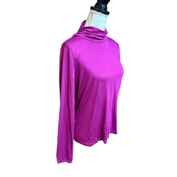 New NWT Michael Stars Berry Clara Ruched Neck Long Sleeve Turtleneck Top - L - Picture 3 of 9